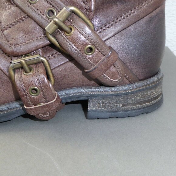 ❤️SALE UGG Italian Collection Elisabeta Moto Boots 5.5 NEW IN BOX - Picture 7 of 14